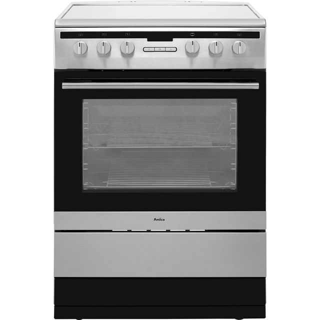 Amica 608CE2TAXX Electric Cooker - Stainless Steel - 608CE2TAXX_SS - 1
