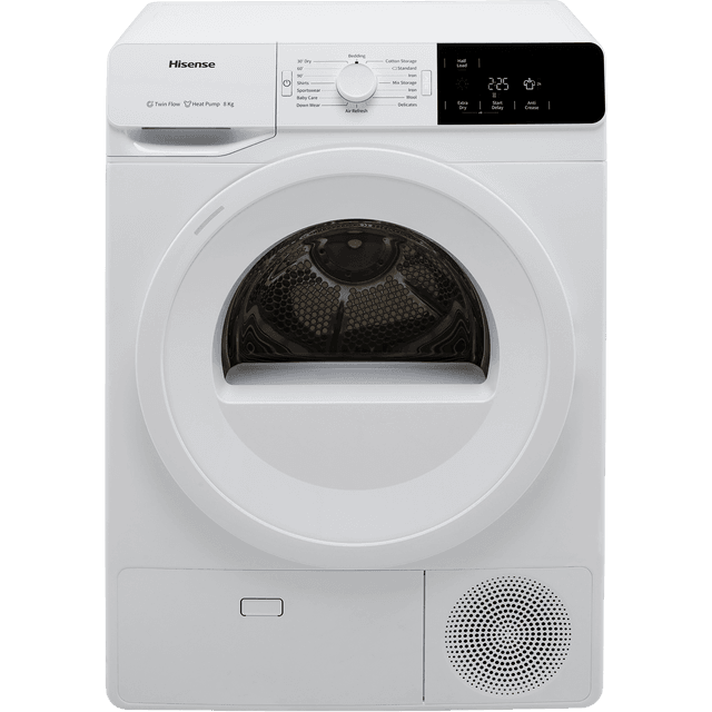 Hisense DHGE8013 Heat Pump Tumble Dryer - White - DHGE8013_WH - 1