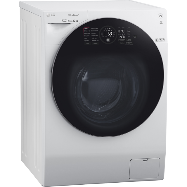 LG TrueSteam™ FH4G1BCS2 12Kg Washing Machine - White - FH4G1BCS2_WH - 3
