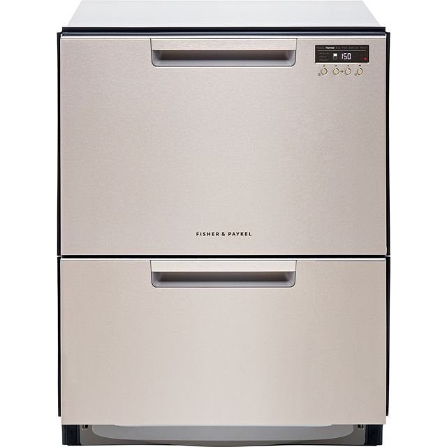 Fisher & Paykel Double DishDrawer™ DD60DCHX9 Semi Integrated Standard Dishwasher - Stainless Steel Control Panel with Fixed Door Fixing Kit - E Rated