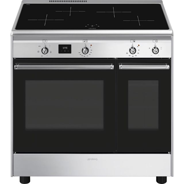 Smeg Concert CX92IM 90cm Electric Range Cooker with Induction Hob - Stainless Steel - A Rated