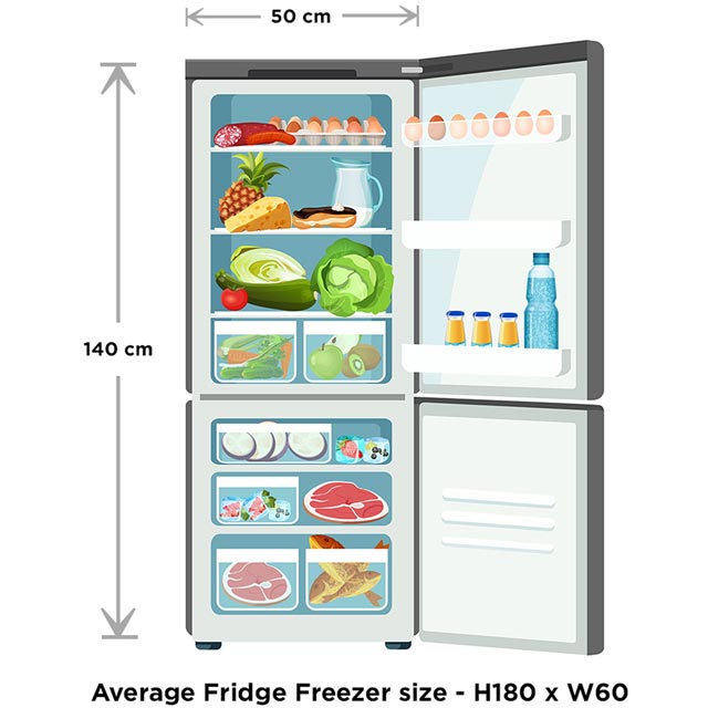 Amica FK1974 60/40 Fridge Freezer - White - F Rated - FK1974_WH - 2