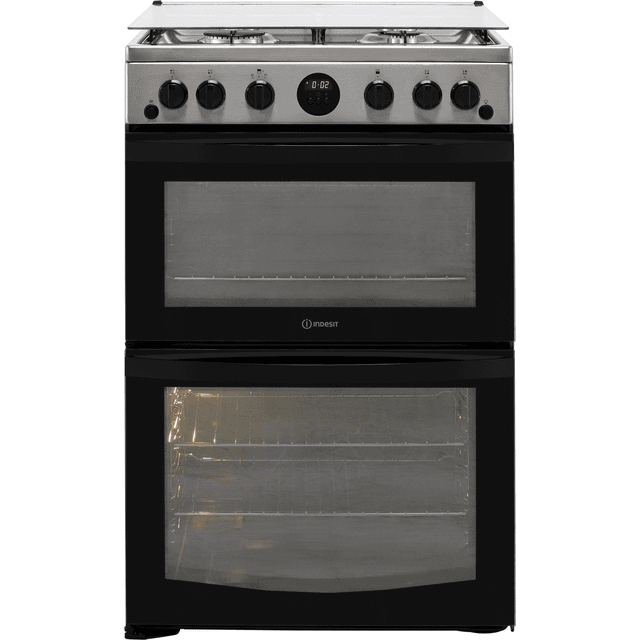 Indesit ID67G0MCX/UK Gas Cooker - Silver - ID67G0MCX/UK_SI - 1