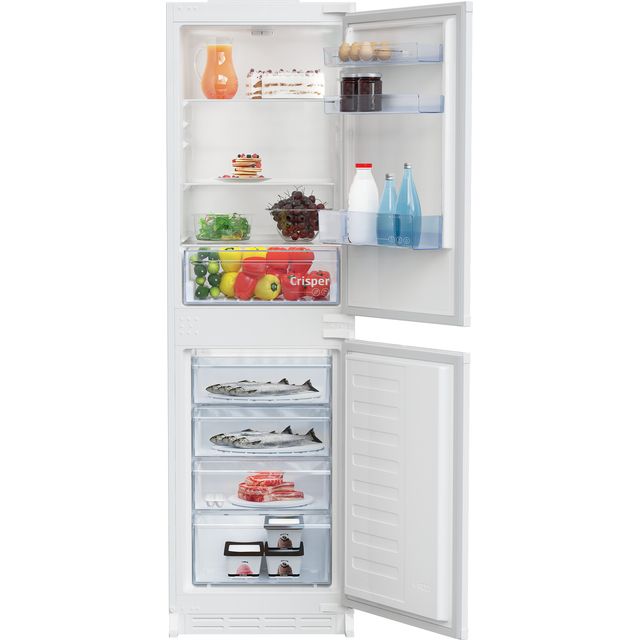 Beko BCSM450 178cm High 50/50 Integrated Fridge Freezer with Sliding Door Fixing Kit - White - E Rated