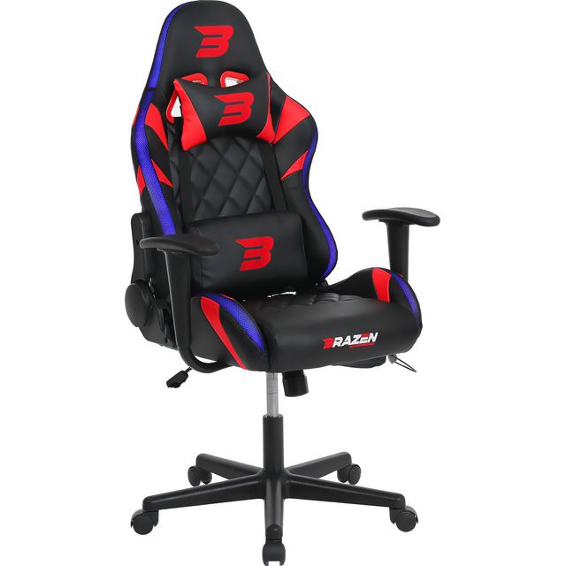 BraZen Valor Mid-Back PC Gaming Chair - Black / Red