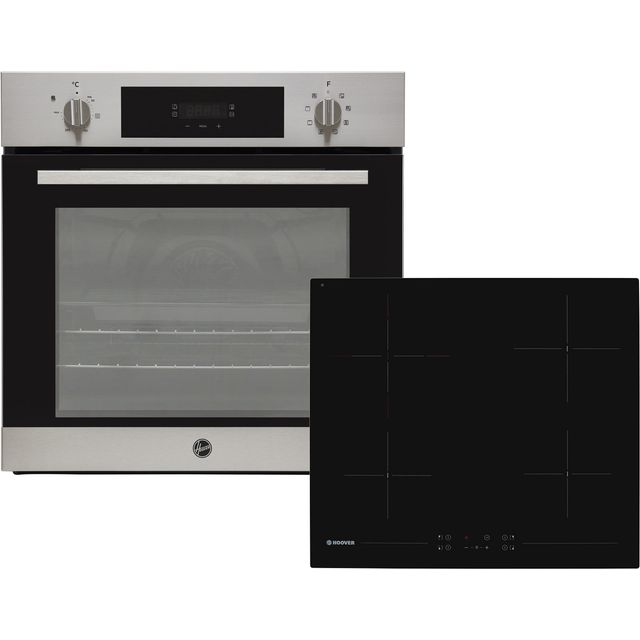 Hoover H-OVEN 300 PHC3B25CXHH64DCT Built In Electric Single Oven and Ceramic Hob Pack - Stainless Steel - A+ Rated