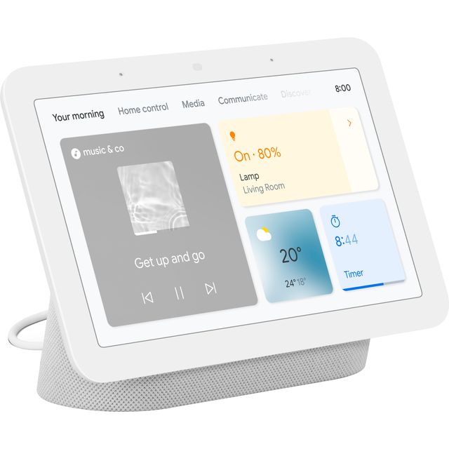 Google Nest Hub (Gen 2) with Google Assistant - 7" Screen - White 