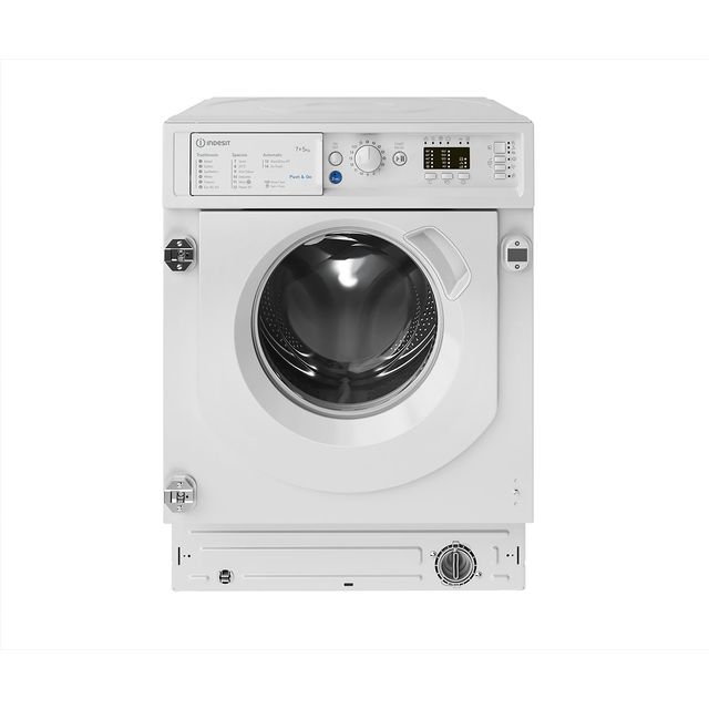 Indesit BIWDIL75125UKN Built In 7Kg / 5Kg Washer Dryer - White - BIWDIL75125UKN_WH - 1