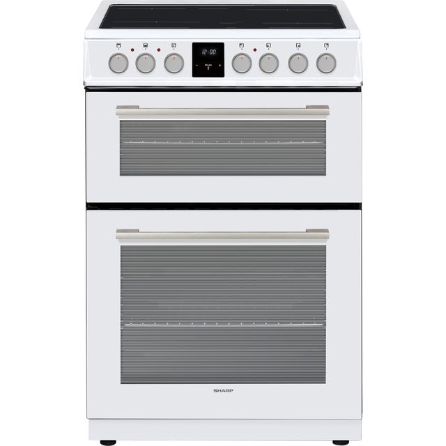 Sharp KF-66DVDD04WM1 Electric Cooker with Ceramic Hob - White - A Rated
