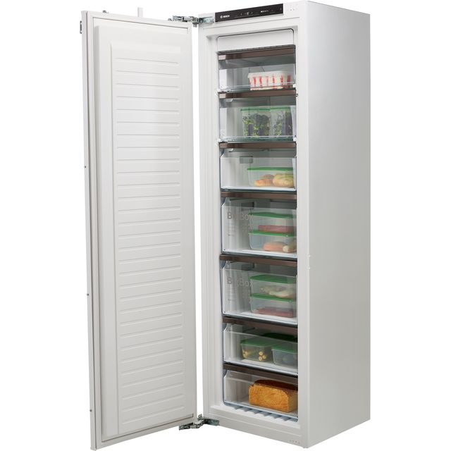 Bosch GIN81HCE0G Integrated Frost Free Upright Freezer with Fixed Door Fixing Kit - E Rated