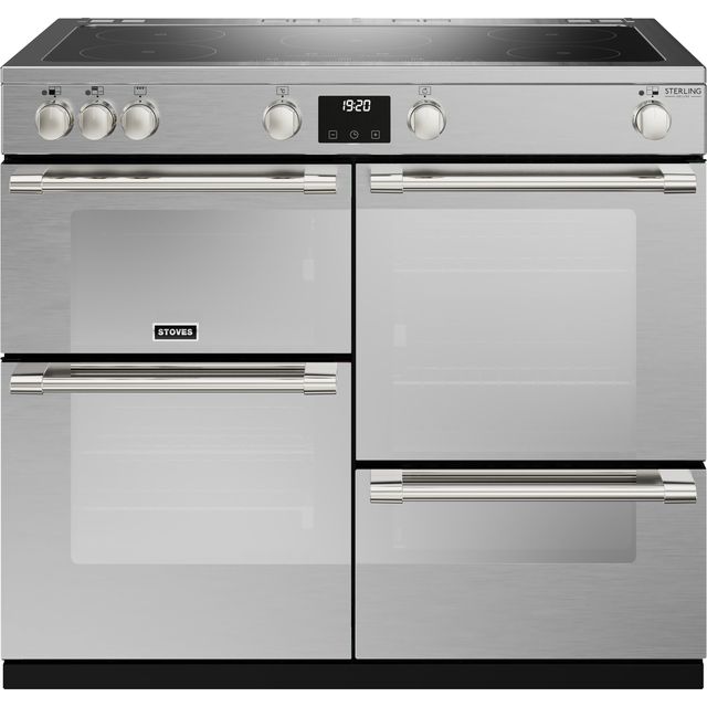 Stoves ST DX STER D1000Ei TCH SS Sterling Deluxe 100cm Electric Range Cooker - Stainless Steel - ST DX STER D1000Ei TCH SS_SS - 1
