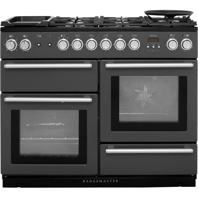 Rangemaster NEX110DFFSL/C Nexus 110cm Dual Fuel Range Cooker - Slate - NEX110DFFSL/C_SL - 1