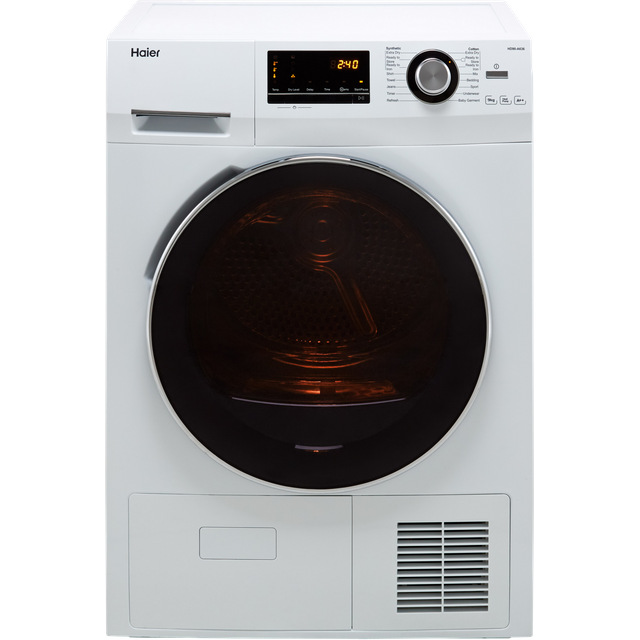 Haier HD90-A636 9Kg Heat Pump Tumble Dryer - White - A++ Rated