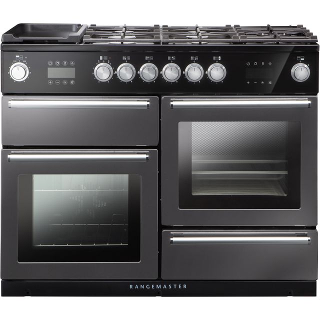 Rangemaster Nexus Steam 110cm Dual Fuel Range Cooker - Slate - A Rated