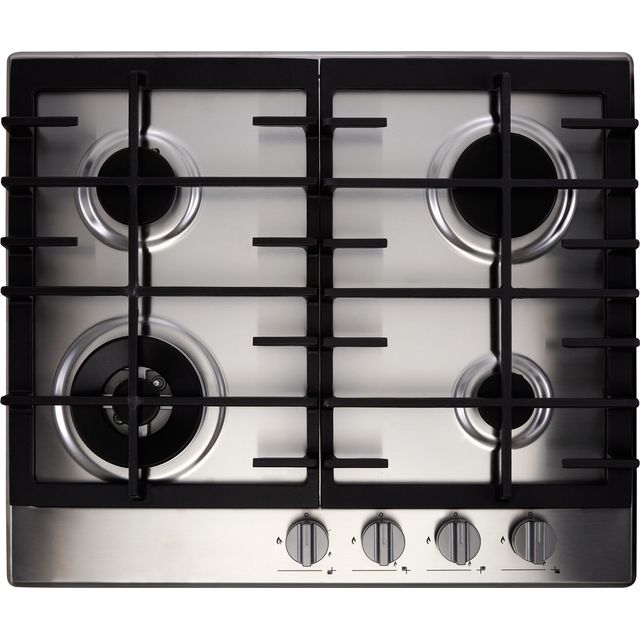 Hoover HHG6BF4K3X Built In Gas Hob - Stainless Steel - HHG6BF4K3X_SS - 1