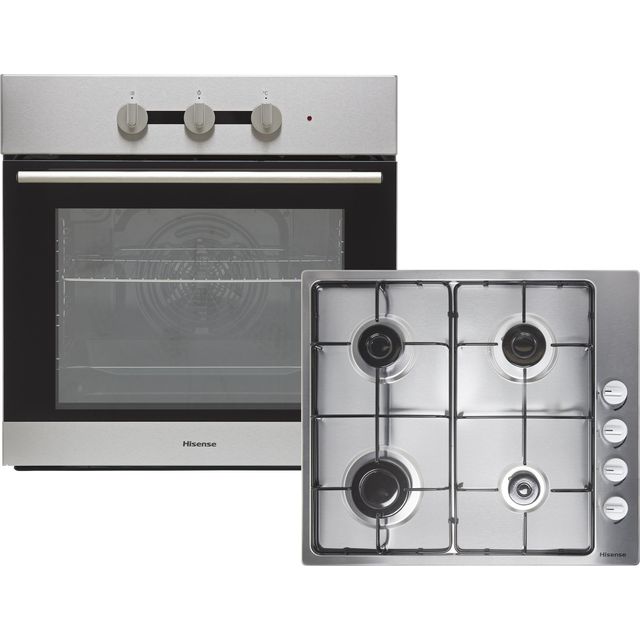 Hisense BI6031GSUK Built In Electric Single Oven and Gas Hob Pack - Stainless Steel - A Rated