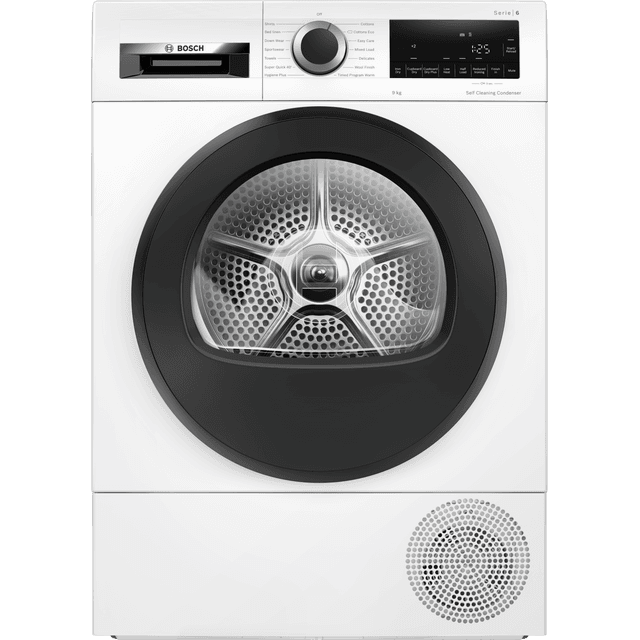 Bosch Series 6 WQG245A0GB 9Kg Heat Pump Tumble Dryer - White - A+++ Rated