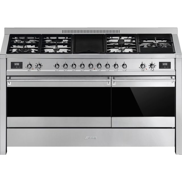 Smeg Opera A5-81 Dual Fuel Range Cooker - Stainless Steel - A/A Rated