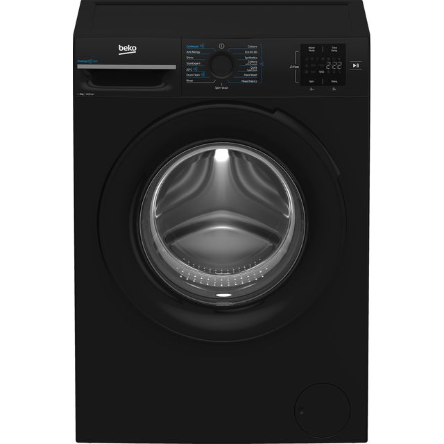 Beko EnergySpin BM3WT3941B 9kg Washing Machine with 1400 rpm - Black - A Rated