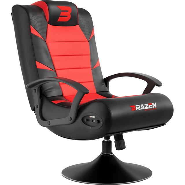 BraZen Pride 2.1 Bluetooth Surround Sound Gaming Chair For Kids - Black / Red