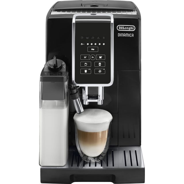 De'Longhi Dinamica ECAM350.50.B Bean to Cup Coffee Machine with One Touch Cappuccino, Automatic Milk and Automatic Clean - Black 