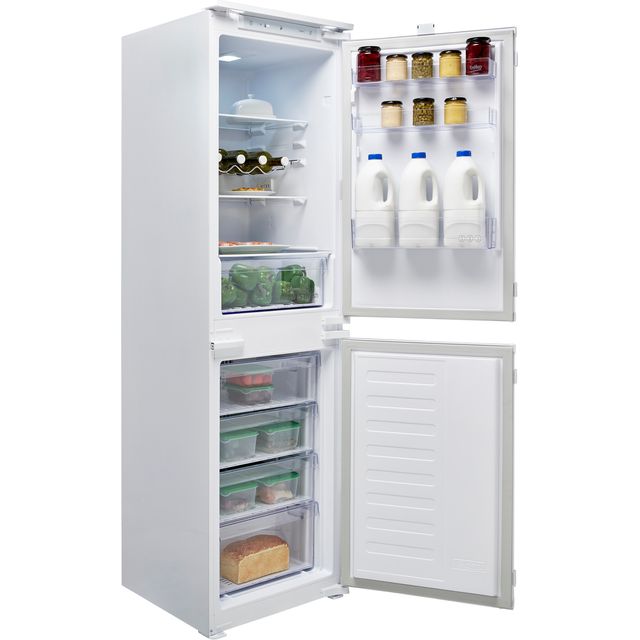 Beko HarvestFresh™ BCFD4V50 Integrated 50/50 Frost Free Fridge Freezer with Sliding Door Fixing Kit - White - E Rated - BCFD4V50_WH - 1