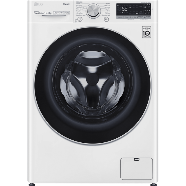 LG V7 10.5Kg Washing Machine - White - B Rated