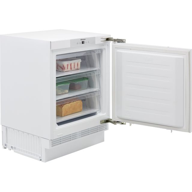 Hisense FUV124D4AW1 Integrated Under Counter Freezer with Sliding Door Fixing Kit - F Rated