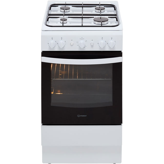 Indesit IS5G1KMW Gas Cooker - White - IS5G1KMW_WH - 4