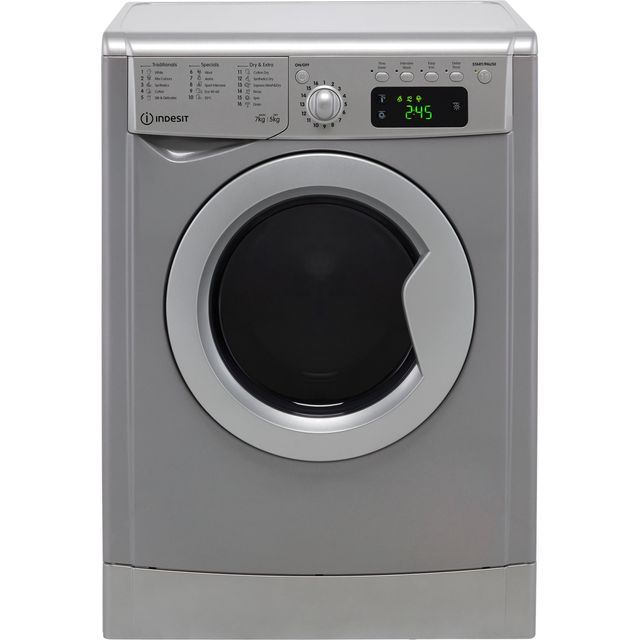 Indesit IWDD75145SUKN 7Kg / 5Kg Washer Dryer - Silver - IWDD75145SUKN_SI - 1