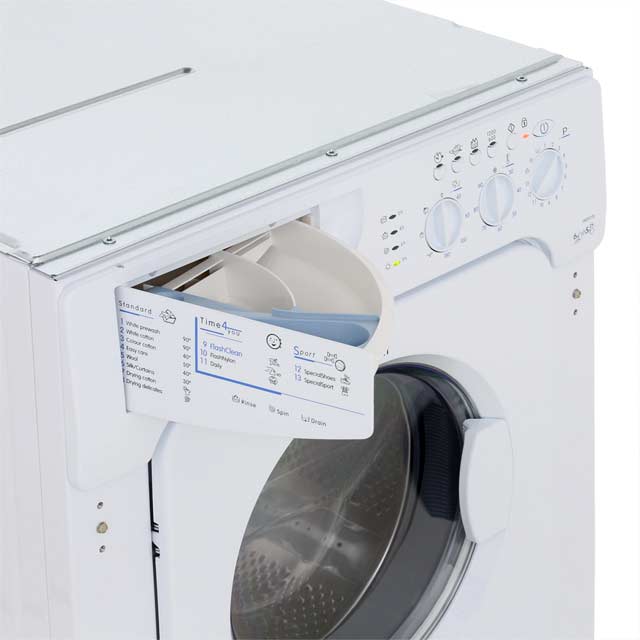 Indesit IWDE126 Eco Time Built In 6Kg Washer Dryer White New from AO