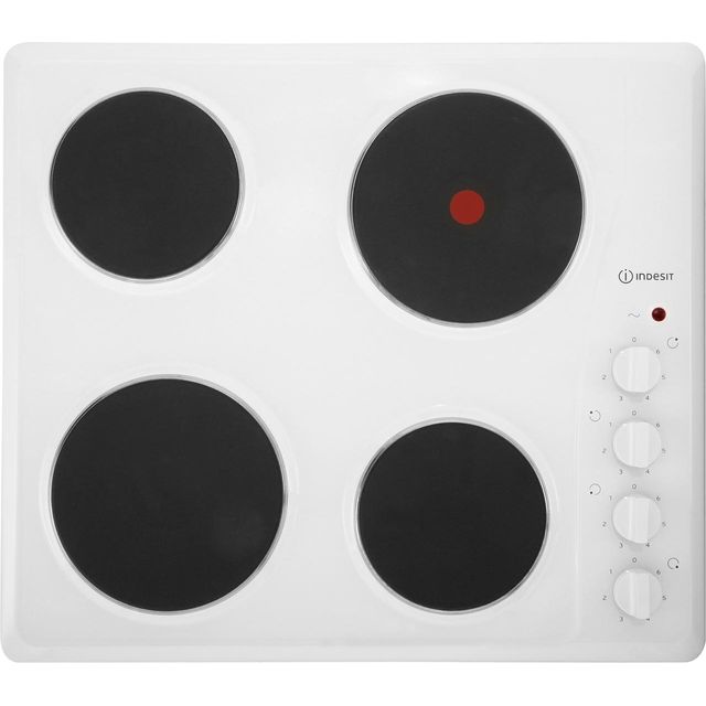 Indesit TI60W Built In Solid Plate Hob - White - TI60W_WH - 1