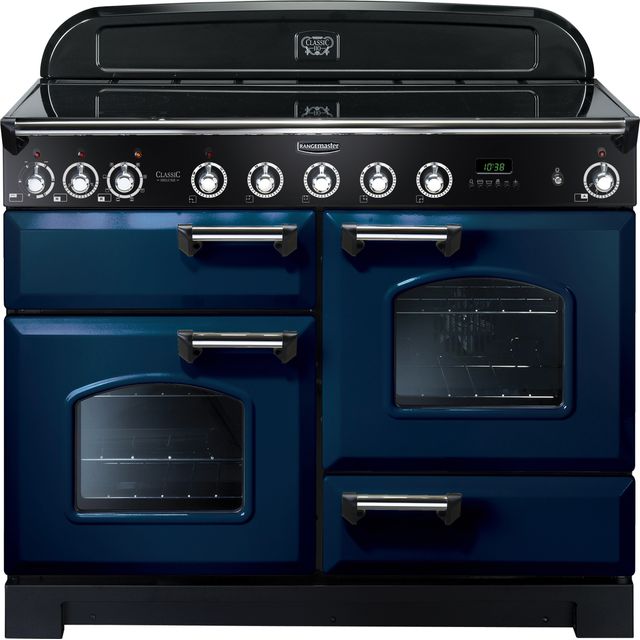 Rangemaster CDL110EIRB/C Classic Deluxe 110cm Electric Range Cooker - Regal Blue / Chrome - CDL110EIRB/C_RB - 1