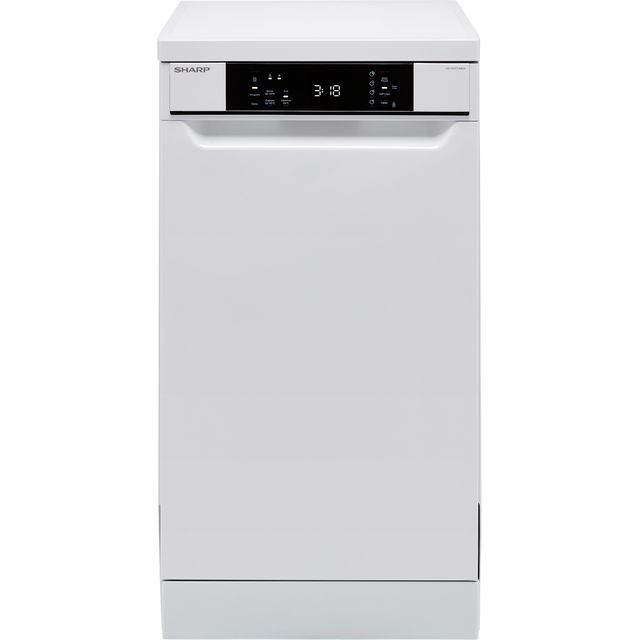 Sharp QW-NS1CF49EW-EN Slimline Dishwasher - White - QW-NS1CF49EW-EN_WH - 1