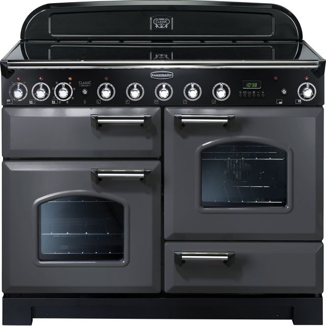 Rangemaster CDL110EISL/C Classic Deluxe 110cm Electric Range Cooker - Slate Grey / Chrome - CDL110EISL/C_SL - 1