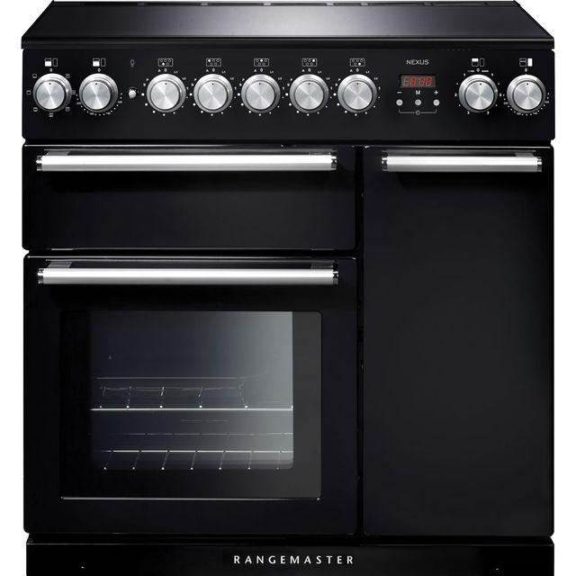 Rangemaster NEX90EIBL/C Nexus 90cm Electric Range Cooker - Black / Chrome - NEX90EIBL/C_BK - 1