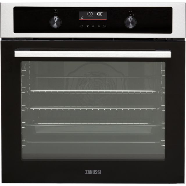 Zanussi ZOHNA7XN Built In Electric Single Oven - Stainless Steel / Black - ZOHNA7XN_SS - 1