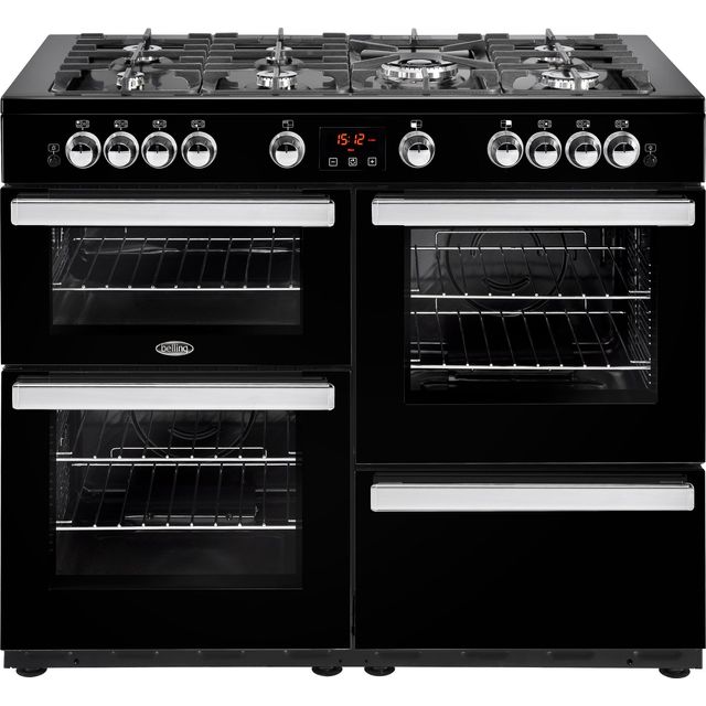 Belling CookcentreX110G 110cm Gas Range Cooker - Black - A/A Rated