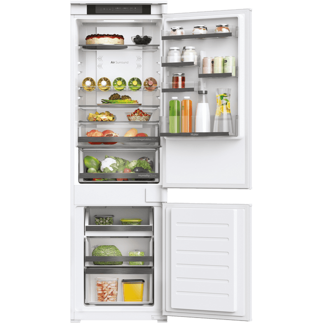 Haier HBW5518EK Wifi Connected Integrated 70/30 Frost Free Fridge Freezer with Sliding Door Fixing Kit - White - E Rated