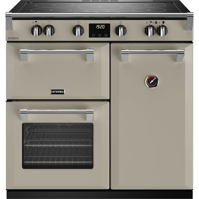 Stoves Richmond Deluxe ST DX RICH D900Ei TCH PMU 90cm Electric Range Cooker with Induction Hob - Porcini Mushroom - A/A Rated