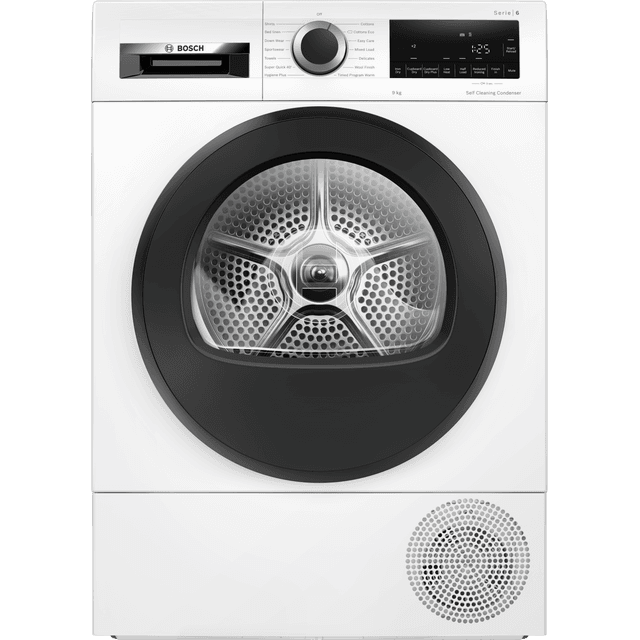 Bosch WQG245A0GB 9kg Heat Pump Tumble Dryer - White - WQG245A0GB_WH - 1