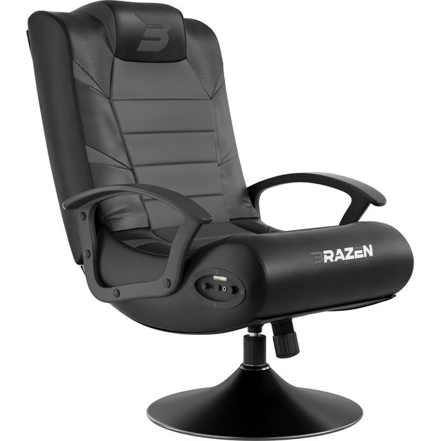 BraZen Pride 2.1 Bluetooth Surround Sound Gaming Chair For Kids - Black / Grey