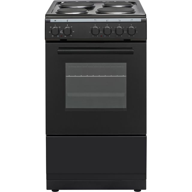 Electra SE50B/1 50cm Electric Cooker with Solid Plate Hob - Black - A Rated