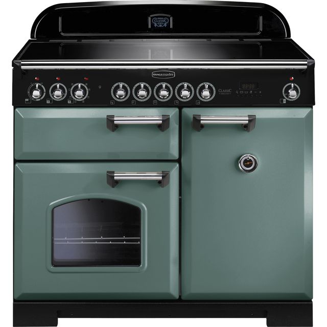 Rangemaster CDL100EIMG/C Classic Deluxe 100cm Electric Range Cooker - Mineral Green / Chrome - CDL100EIMG/C_MGC - 1