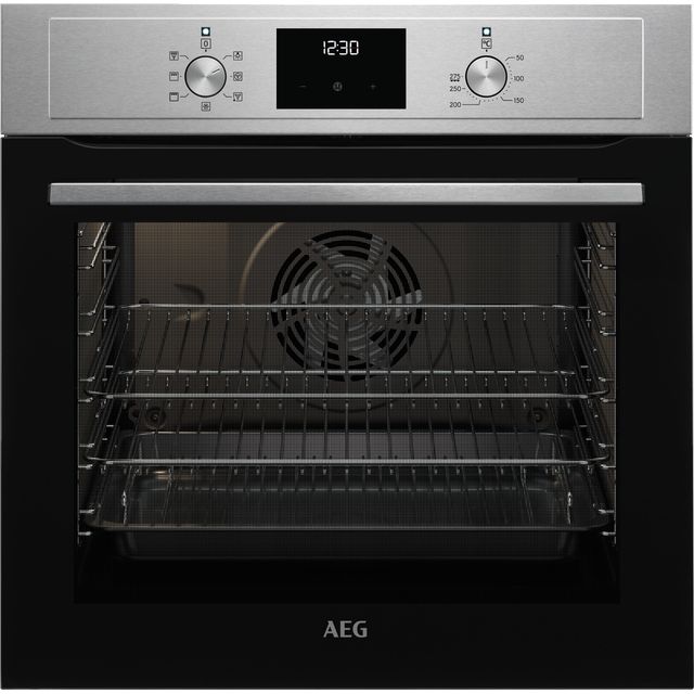 AEG 3000 SurroundCook BCX33501KM Built In Electric Single Oven - Stainless Steel - A Rated