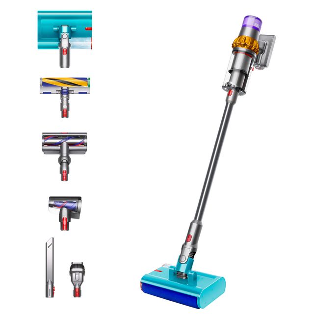 Dyson V15s Detect Submarine Wet & Dry Cordless Vacuum Cleaner with up to 60 Minutes Run Time - Nickel / Yellow