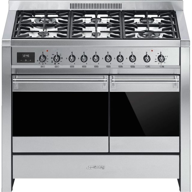 Smeg Opera A2-81 100cm Dual Fuel Range Cooker - Stainless Steel - A/B Rated