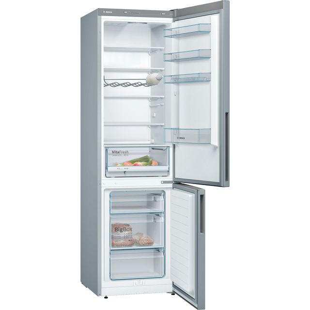 Bosch Series 4 KGV39VLEAG 70/30 Fridge Freezer - Stainless Steel - E Rated - KGV39VLEAG_SSL - 1