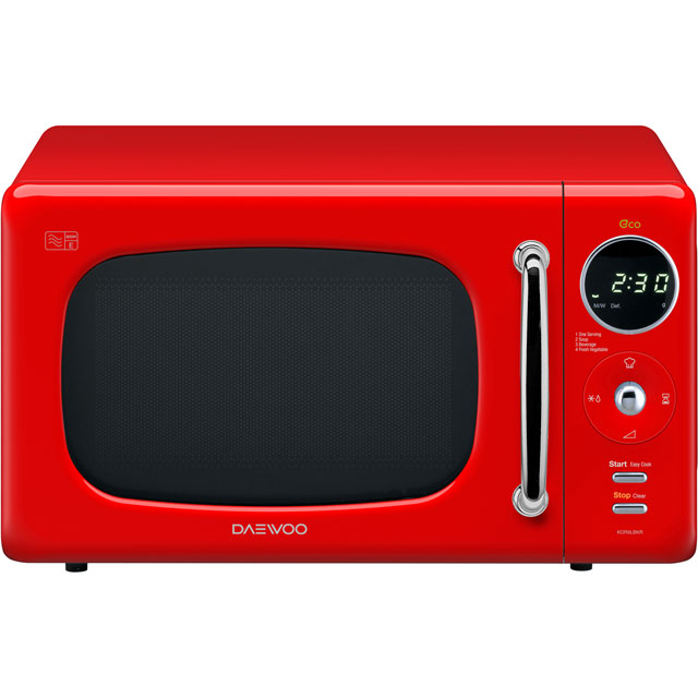 Daewoo Retro Style Kor9lbkr 20 Litre Microwave Red
