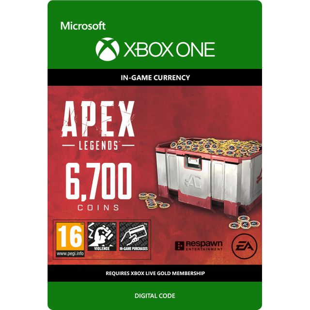 Apex Legends 6700 Coins For Xbox One Digital Download